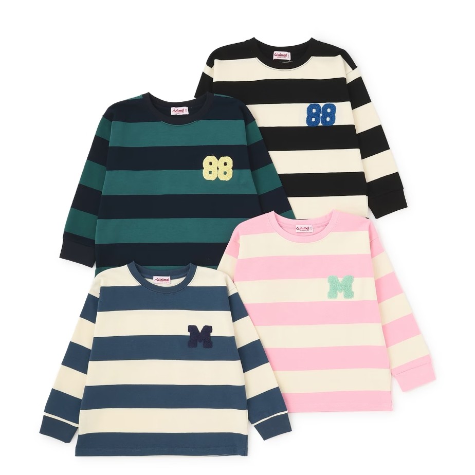 太めボーダー×さがら刺繍が可愛いロンT | minimal | ショップ